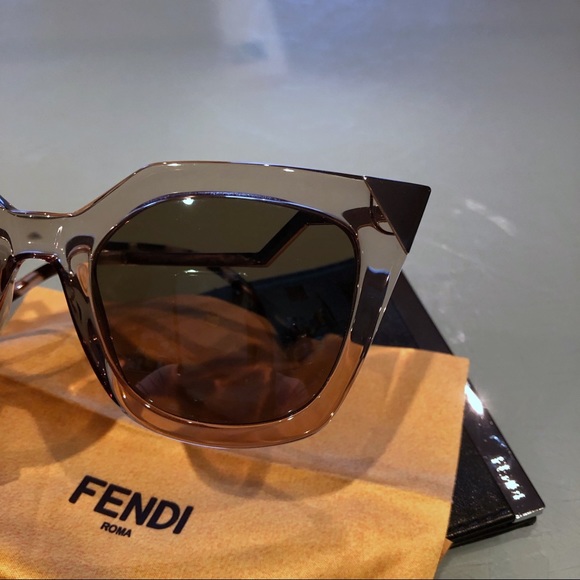 Fendi 52mm Cat Eye Sunglasses Iridia Dove Grey - Picture 5 of 8